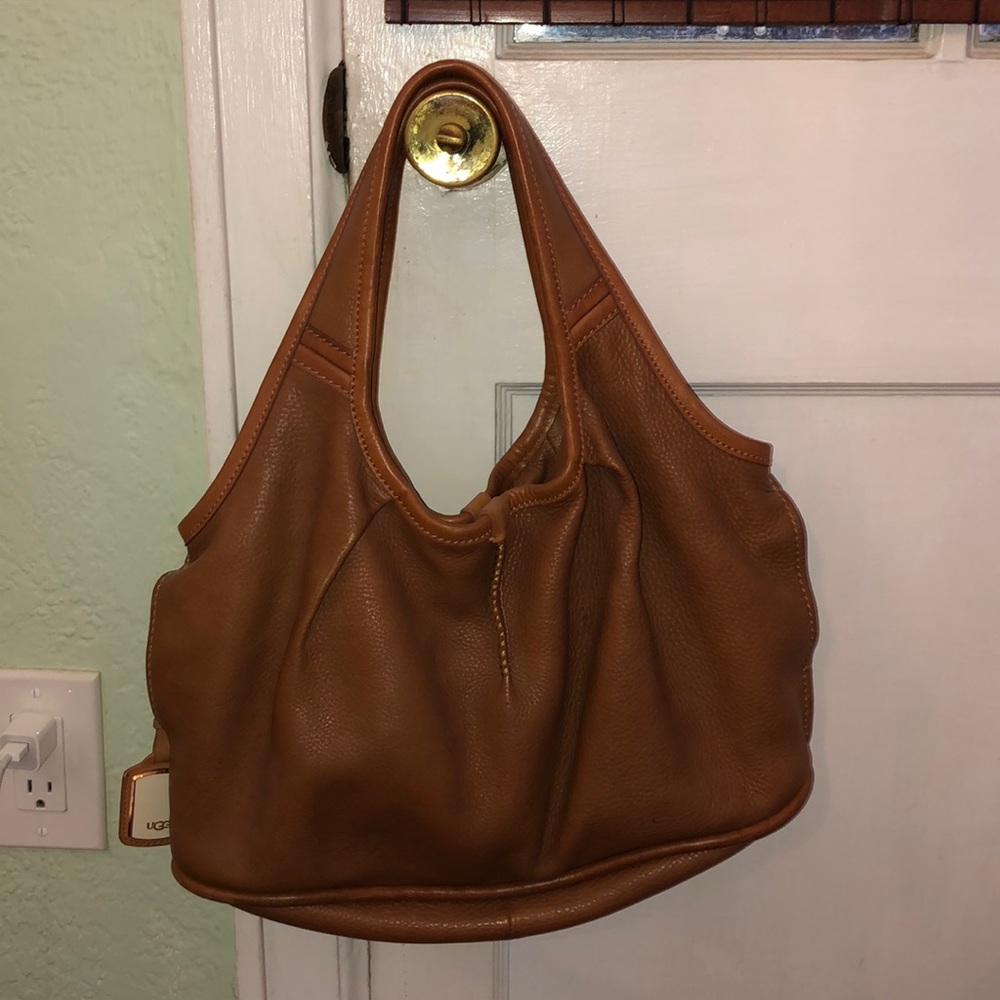 Ugg calf leather shoulder bag.
